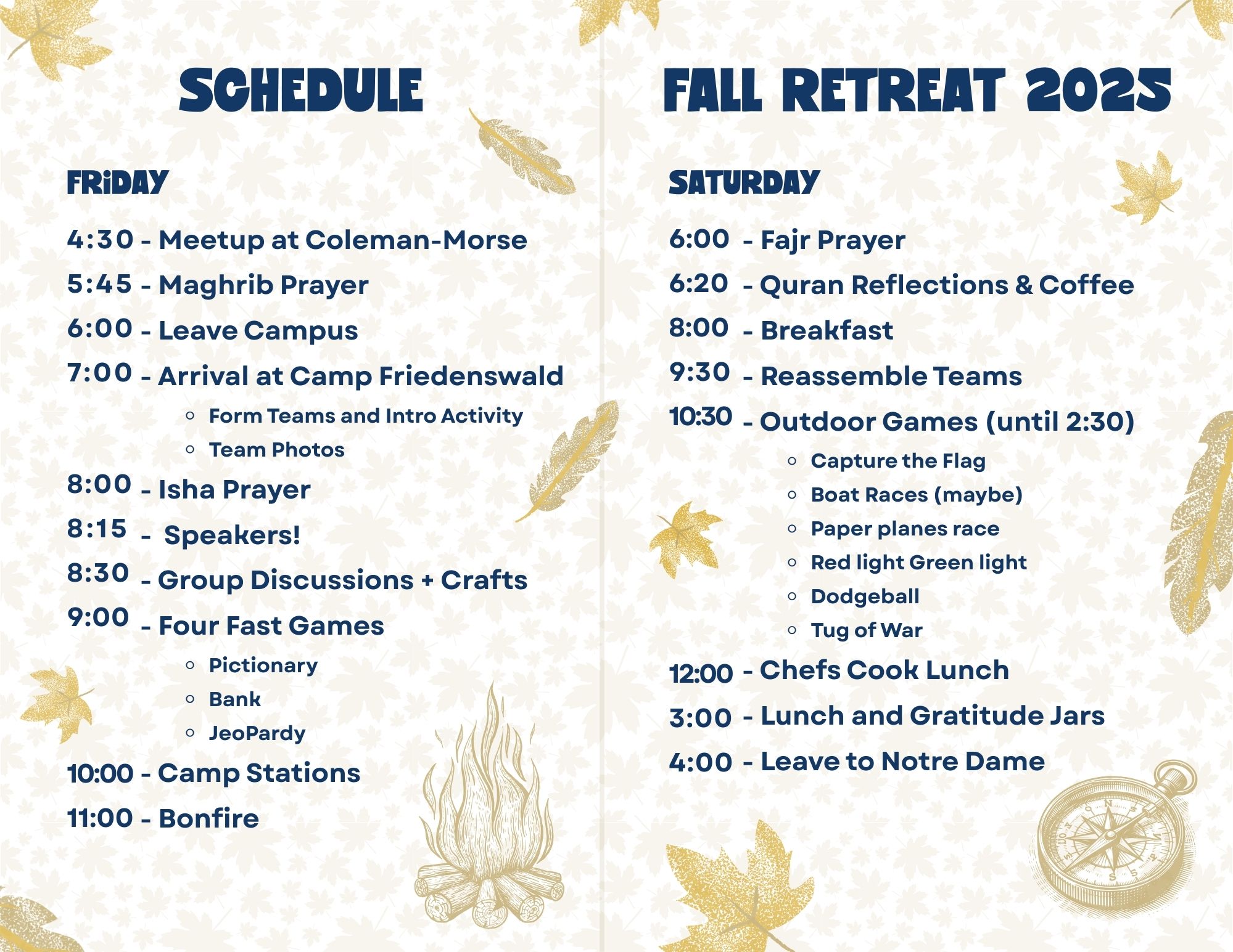Retreat slide